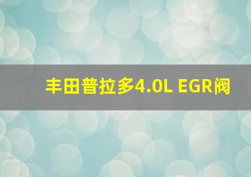 丰田普拉多4.0L EGR阀